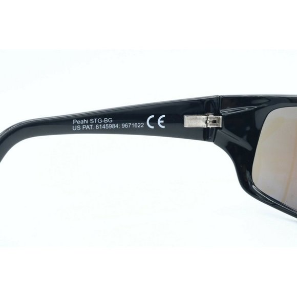 Maui Jim Peahi MJ 202-02 Square Black Sunglasses Blue Polarized Lenses 65mm - Picture 5 of 6